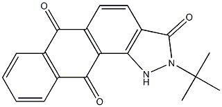 2-tert-butyl-1H-naphtho[2,3-g]indazole-3,6,11(2H)-trione Struktur