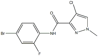 N-(4-bromo-2-fluorophenyl)-4-chloro-1-methyl-1H-pyrazole-3-carboxamide Struktur