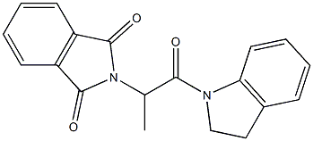 2-[2-(2,3-dihydro-1H-indol-1-yl)-1-methyl-2-oxoethyl]-1H-isoindole-1,3(2H)-dione Struktur