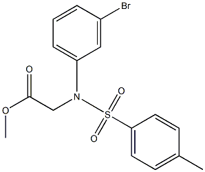 methyl {3-bromo[(4-methylphenyl)sulfonyl]anilino}acetate Struktur