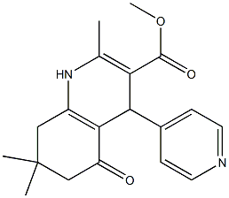 methyl 2,7,7-trimethyl-5-oxo-4-(4-pyridinyl)-1,4,5,6,7,8-hexahydro-3-quinolinecarboxylate Struktur