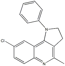 8-chloro-4-methyl-1-phenyl-2,3-dihydro-1H-pyrrolo[3,2-c]quinoline Struktur