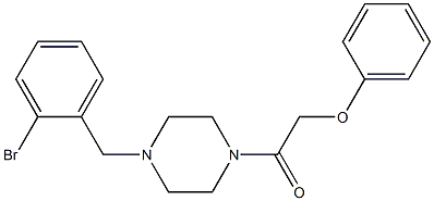 1-[(2-bromophenyl)methyl]-4-[(phenyloxy)acetyl]piperazine Struktur