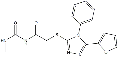 N-({[5-(2-furyl)-4-phenyl-4H-1,2,4-triazol-3-yl]sulfanyl}acetyl)-N'-methylurea Struktur