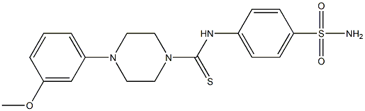 N-[4-(aminosulfonyl)phenyl]-4-(3-methoxyphenyl)piperazine-1-carbothioamide Struktur