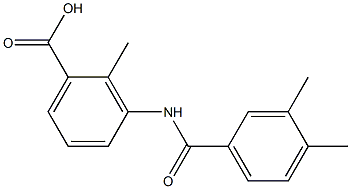 3-[(3,4-dimethylbenzoyl)amino]-2-methylbenzoic acid Struktur