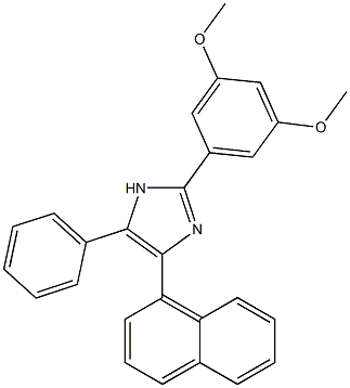 2-(3,5-dimethoxyphenyl)-4-(1-naphthyl)-5-phenyl-1H-imidazole Struktur