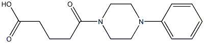 5-oxo-5-(4-phenyl-1-piperazinyl)pentanoic acid Struktur