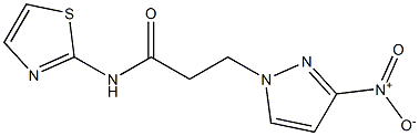 3-{3-nitro-1H-pyrazol-1-yl}-N-(1,3-thiazol-2-yl)propanamide Struktur