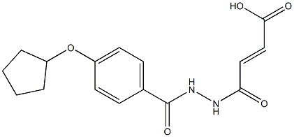 4-{2-[4-(cyclopentyloxy)benzoyl]hydrazino}-4-oxo-2-butenoic acid Struktur