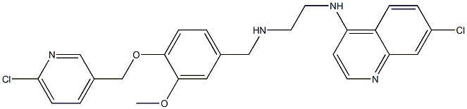 N-{4-[(6-chloro-3-pyridinyl)methoxy]-3-methoxybenzyl}-N-{2-[(7-chloro-4-quinolinyl)amino]ethyl}amine Struktur