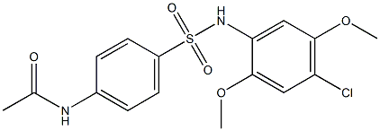 N-{4-[(4-chloro-2,5-dimethoxyanilino)sulfonyl]phenyl}acetamide Struktur