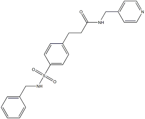 3-{4-[(benzylamino)sulfonyl]phenyl}-N-(4-pyridinylmethyl)propanamide Struktur