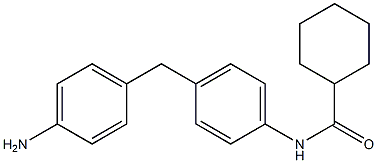 N-[4-(4-aminobenzyl)phenyl]cyclohexanecarboxamide Struktur