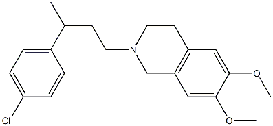 2-[3-(4-chlorophenyl)butyl]-6,7-dimethoxy-1,2,3,4-tetrahydroisoquinoline Struktur