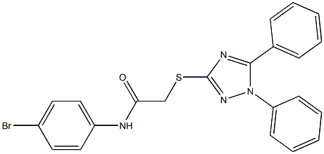 N-(4-bromophenyl)-2-[(1,5-diphenyl-1H-1,2,4-triazol-3-yl)sulfanyl]acetamide Struktur