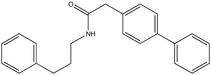 2-[1,1'-biphenyl]-4-yl-N-(3-phenylpropyl)acetamide Struktur