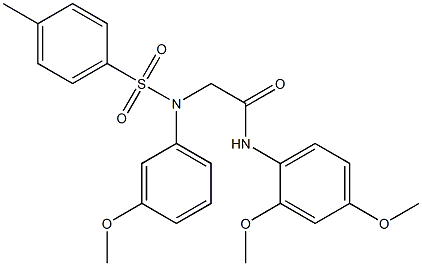 N-(2,4-dimethoxyphenyl)-2-{3-methoxy[(4-methylphenyl)sulfonyl]anilino}acetamide Struktur