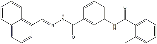 2-methyl-N-(3-{[2-(1-naphthylmethylene)hydrazino]carbonyl}phenyl)benzamide Struktur