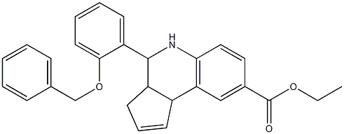 ethyl 4-[2-(benzyloxy)phenyl]-3a,4,5,9b-tetrahydro-3H-cyclopenta[c]quinoline-8-carboxylate Struktur