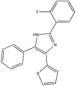 2-(2-fluorophenyl)-5-phenyl-4-(2-thienyl)-1H-imidazole Struktur