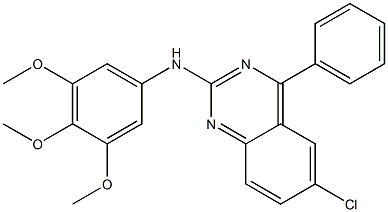 N-(6-chloro-4-phenyl-2-quinazolinyl)-N-(3,4,5-trimethoxyphenyl)amine Struktur