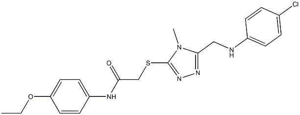 2-({5-[(4-chloroanilino)methyl]-4-methyl-4H-1,2,4-triazol-3-yl}sulfanyl)-N-(4-ethoxyphenyl)acetamide Struktur