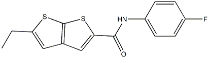 5-ethyl-N-(4-fluorophenyl)thieno[2,3-b]thiophene-2-carboxamide Struktur