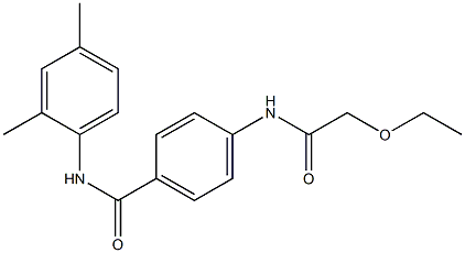 N-(2,4-dimethylphenyl)-4-[(ethoxyacetyl)amino]benzamide Struktur