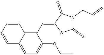 3-allyl-5-[(2-ethoxy-1-naphthyl)methylene]-2-thioxo-1,3-thiazolidin-4-one Struktur