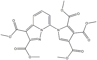 trimethyl1-[2,3-bis(methoxycarbonyl)pyrazolo[1,5-a]pyridin-7-yl]-1H-pyrrole-2,3,4-tricarboxylate Struktur