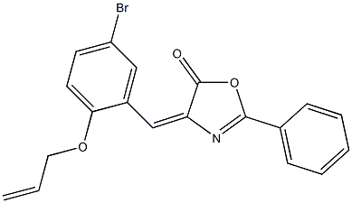 4-[2-(allyloxy)-5-bromobenzylidene]-2-phenyl-1,3-oxazol-5(4H)-one Struktur