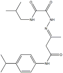 3-{[(isobutylamino)(oxo)acetyl]hydrazono}-N-(4-isopropylphenyl)butanamide Struktur