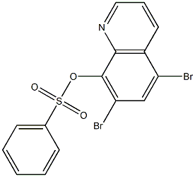 5,7-dibromo-8-quinolinyl benzenesulfonate Struktur