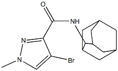 N-(2-adamantyl)-4-bromo-1-methyl-1H-pyrazole-3-carboxamide Struktur