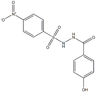 N'-(4-hydroxybenzoyl)-4-nitrobenzenesulfonohydrazide Struktur