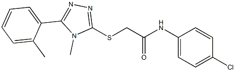 N-(4-chlorophenyl)-2-{[4-methyl-5-(2-methylphenyl)-4H-1,2,4-triazol-3-yl]sulfanyl}acetamide Struktur