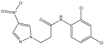 N-(2,4-dichlorophenyl)-3-{4-nitro-1H-pyrazol-1-yl}propanamide Struktur