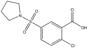 2-chloro-5-(1-pyrrolidinylsulfonyl)benzoic acid Struktur