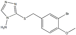 3-[(3-bromo-4-methoxybenzyl)sulfanyl]-4H-1,2,4-triazol-4-amine Struktur