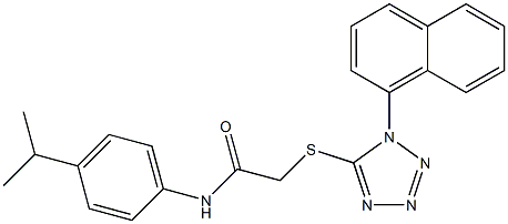 N-(4-isopropylphenyl)-2-{[1-(1-naphthyl)-1H-tetraazol-5-yl]sulfanyl}acetamide Struktur