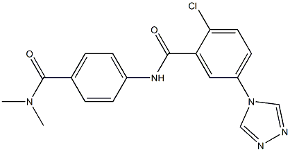 2-chloro-N-{4-[(dimethylamino)carbonyl]phenyl}-5-(4H-1,2,4-triazol-4-yl)benzamide Struktur