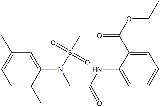 ethyl 2-({[2,5-dimethyl(methylsulfonyl)anilino]acetyl}amino)benzoate Struktur