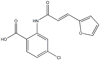 4-chloro-2-{[3-(2-furyl)acryloyl]amino}benzoic acid Struktur