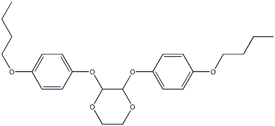 2,3-bis(4-butoxyphenoxy)-1,4-dioxane Struktur