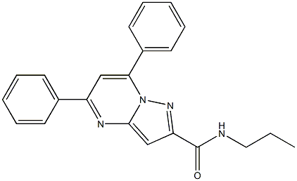 5,7-diphenyl-N-propylpyrazolo[1,5-a]pyrimidine-2-carboxamide Struktur