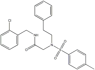 N-(2-chlorobenzyl)-2-[[(4-methylphenyl)sulfonyl](2-phenylethyl)amino]acetamide Struktur