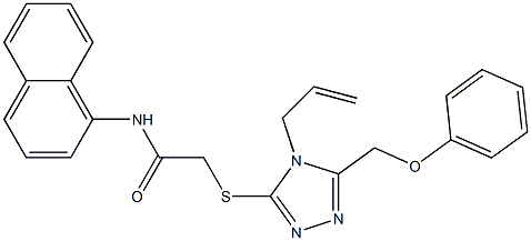 2-{[4-allyl-5-(phenoxymethyl)-4H-1,2,4-triazol-3-yl]sulfanyl}-N-(1-naphthyl)acetamide Struktur