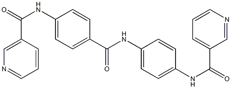 N-[4-({4-[(3-pyridinylcarbonyl)amino]anilino}carbonyl)phenyl]nicotinamide Struktur