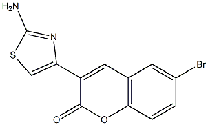 3-(2-amino-1,3-thiazol-4-yl)-6-bromo-2H-chromen-2-one Struktur